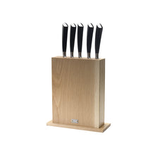 Indlæs billede til gallerivisning Saladini Knivblok Vertical Egetræ