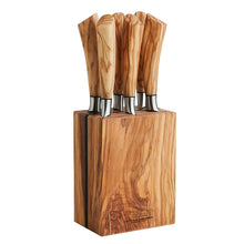 Indlæs billede til gallerivisning Saladini Knivblok Oliventræ